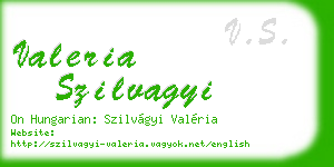 valeria szilvagyi business card