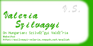 valeria szilvagyi business card